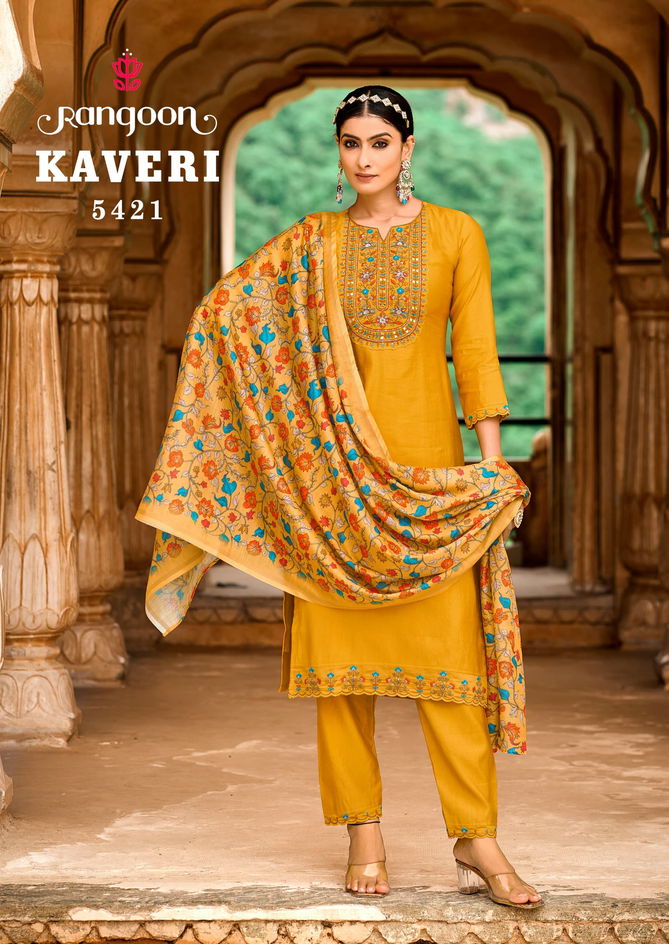 Kaveri By Rangoon Viscose Embroidery Readymade Suits Wholesale Shop In Surat